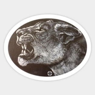 Angry Lioness Sticker